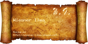 Wiesner Ilma névjegykártya